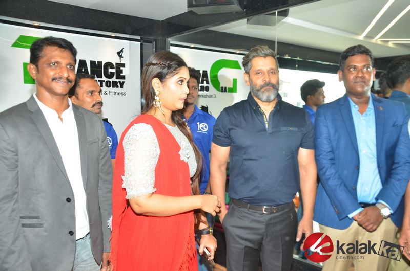 Actor Chiyaan Vikram at the launch of a Fitness Laboratory