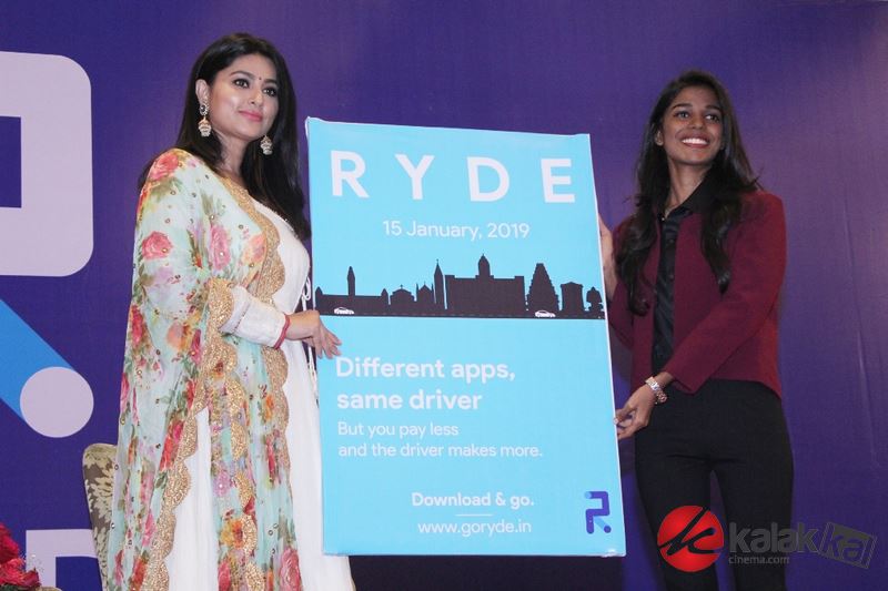 Actress Sneha at the launch of the Ryde App Photos