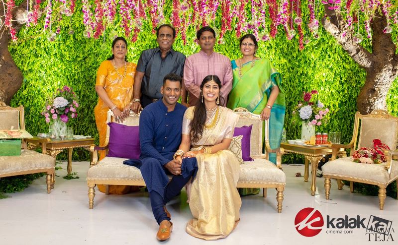 Actor Vishal and Anisha Reddy Engagement Photos