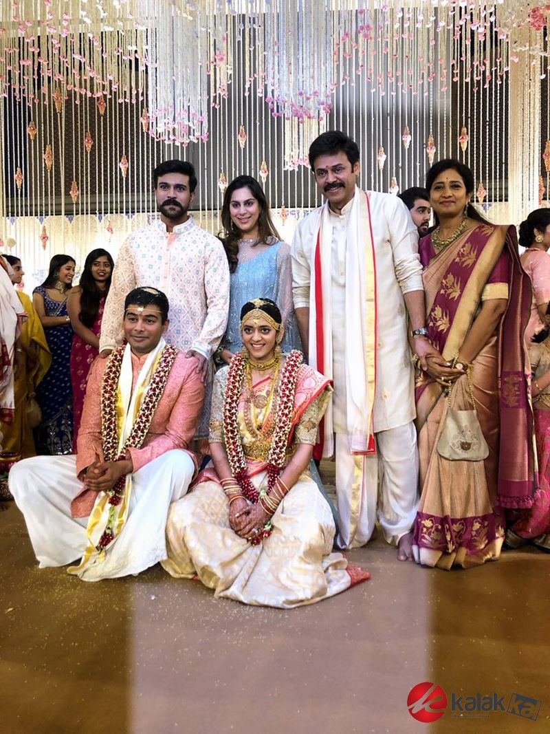 Ram Charan & Upasana at Venkatesh Daughter Aashritha Wedding Photos
