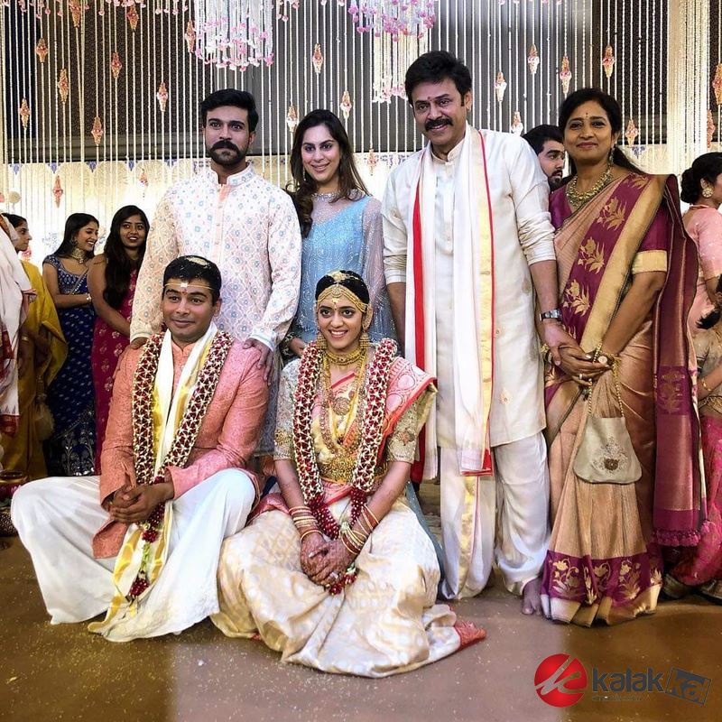 Ram Charan & Upasana at Venkatesh Daughter Aashritha Wedding Photos