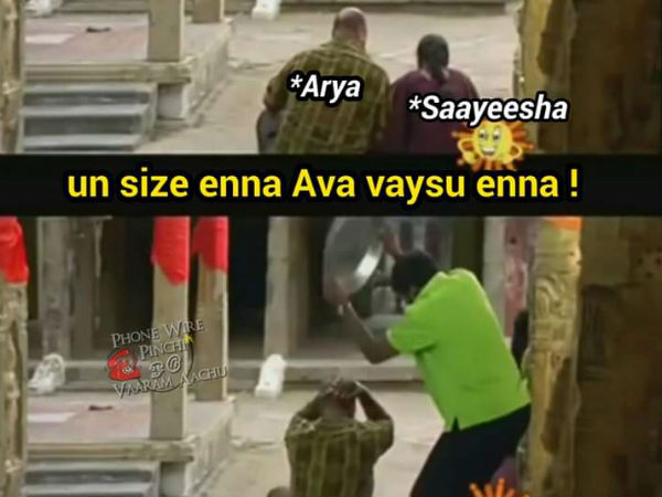Arya Sayyeesha Marriage Mems