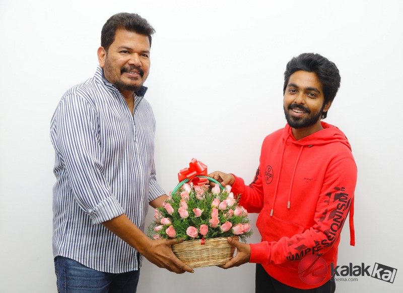 Director Shankar Unveiling the First Look of Sivappu Manjal Pachai