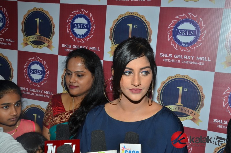 Yashika Aannand at the first year anniversary celebrations of SKLS Galaxy Mall in Chennai