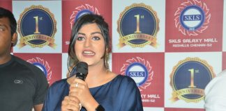 Yashika Aannand at the first year anniversary celebrations of SKLS Galaxy Mall in Chennai