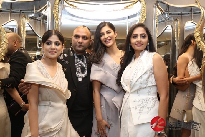 Actress Shruti Hassan and Shriya Saran at the Launch of Ace Couturier