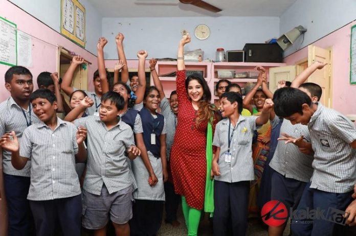 Actress Sakshi Agarwal Visits Autism Affected Children Home
