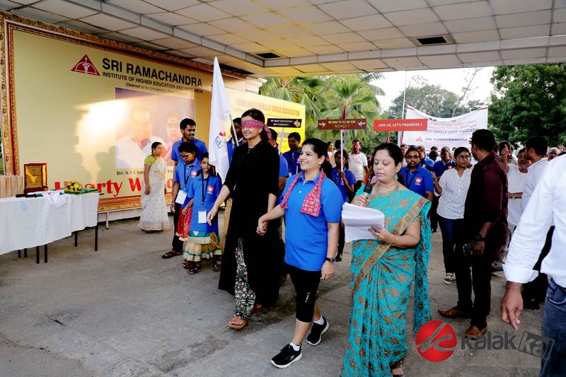 Kiruthiga Udhayanidhi launched the TNBCA official flag and flag offed the walkathon
