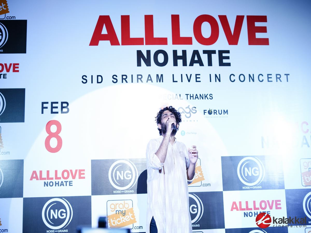 Sid Sriram Promotes All Love No Hate Live In Concert in Chennai