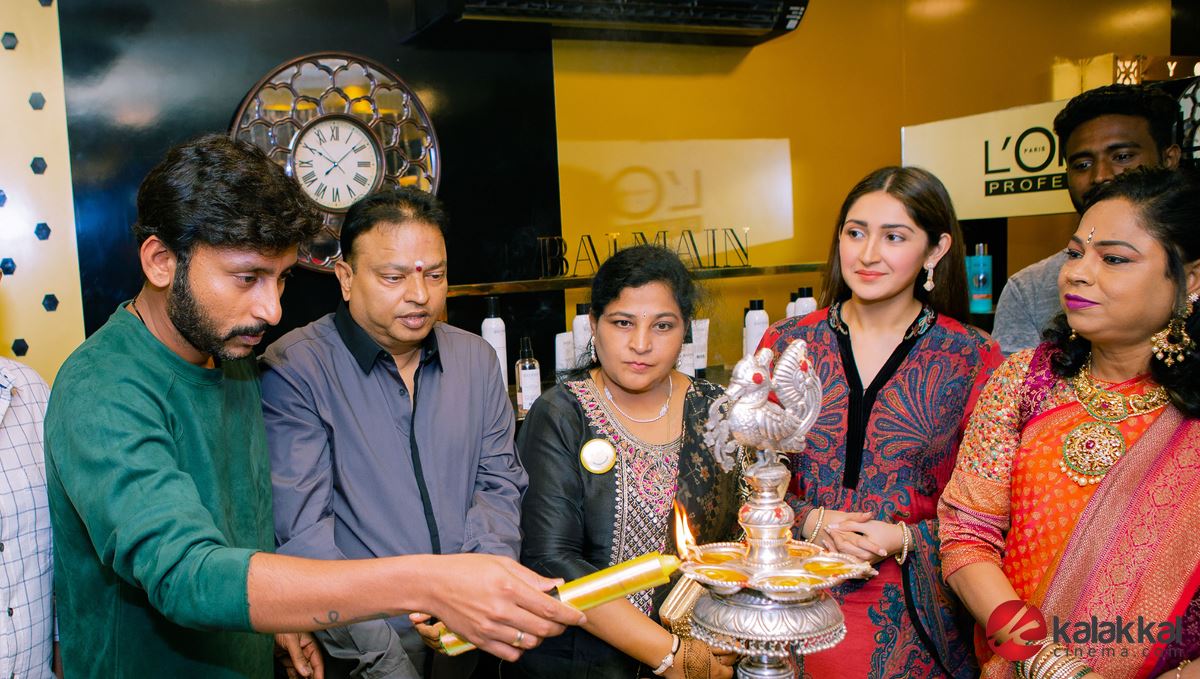 RJ Balaji, Sayyeshaa, Yashika Anand, And Athulya at Yolo Salon Launch
