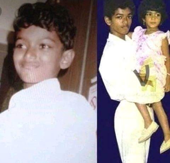Vijay With His Sister