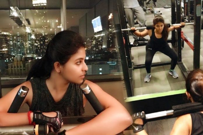 Anjali Workout With Partner