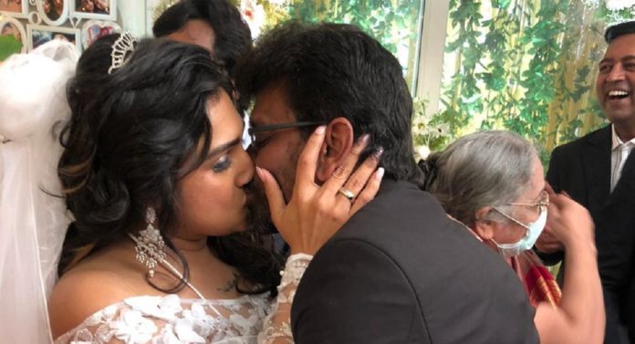 Vanitha Kisses to Peter Paul