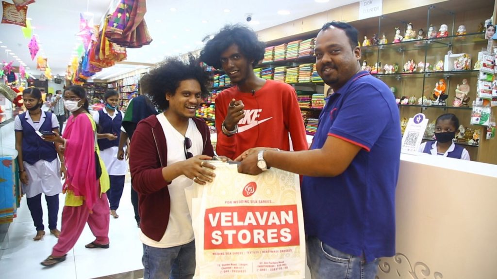 Pugaz and Bala Shopping in Velavan Stores