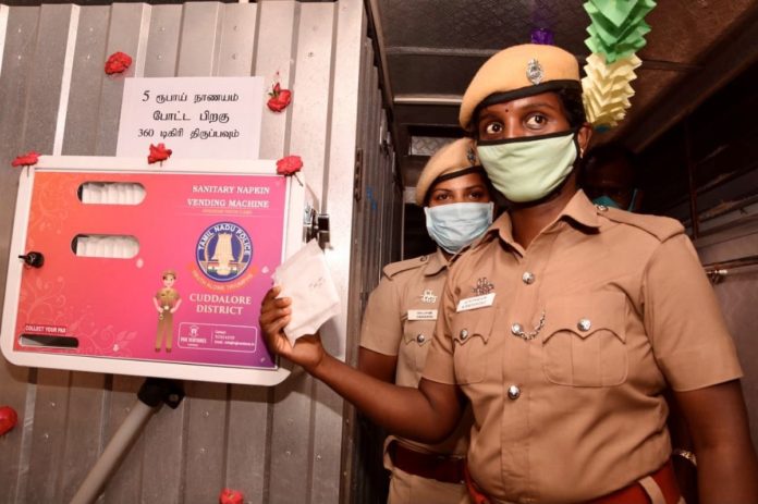 Women police get Napkins at Rs 5