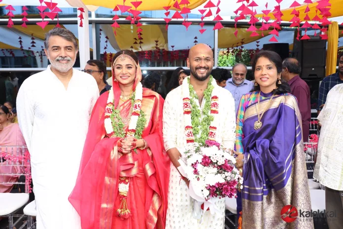 Ace cinematographer Ravi K Chandiran Son Wedding Stills
